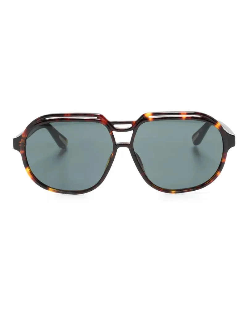 Linda Farrow Sonnenbrille in Schildpattoptik - Braun Braun