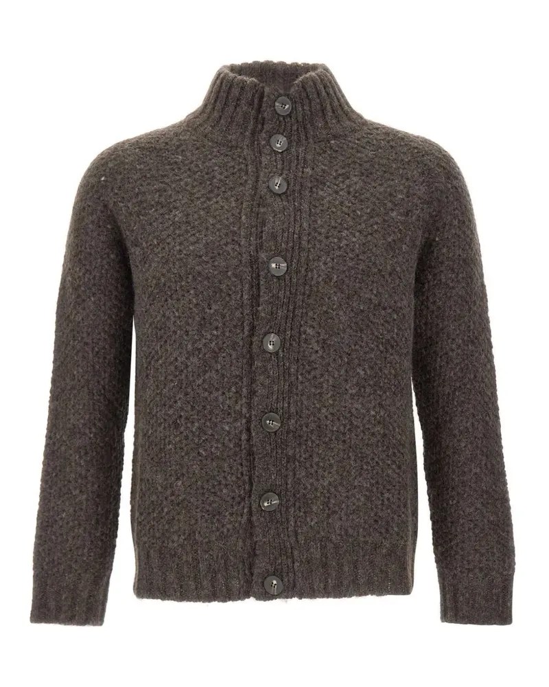 Alpha Studio honeycomb-weave cardigan - Braun Braun