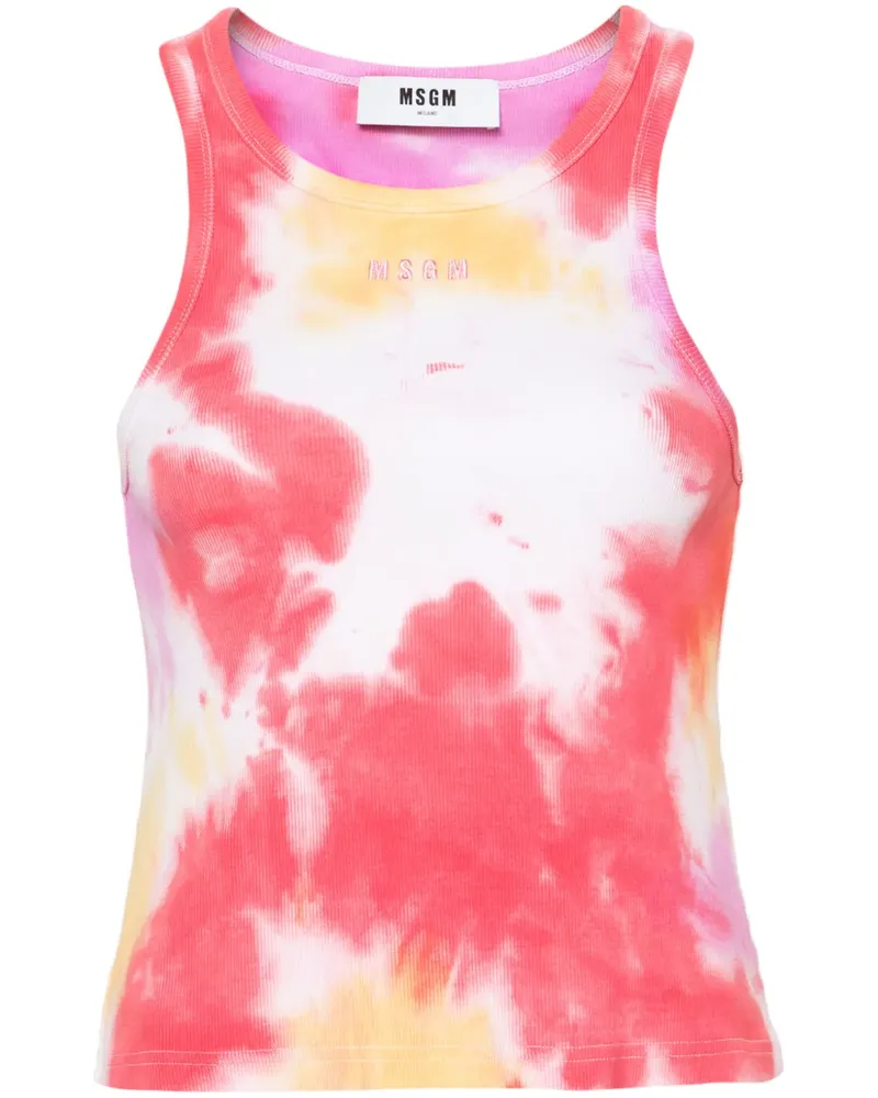 MSGM Geripptes Batik-Tanktop - Rosa Rosa