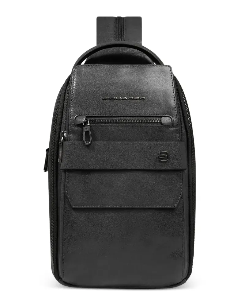 Piquadro zip-fastening backpack - Schwarz Schwarz
