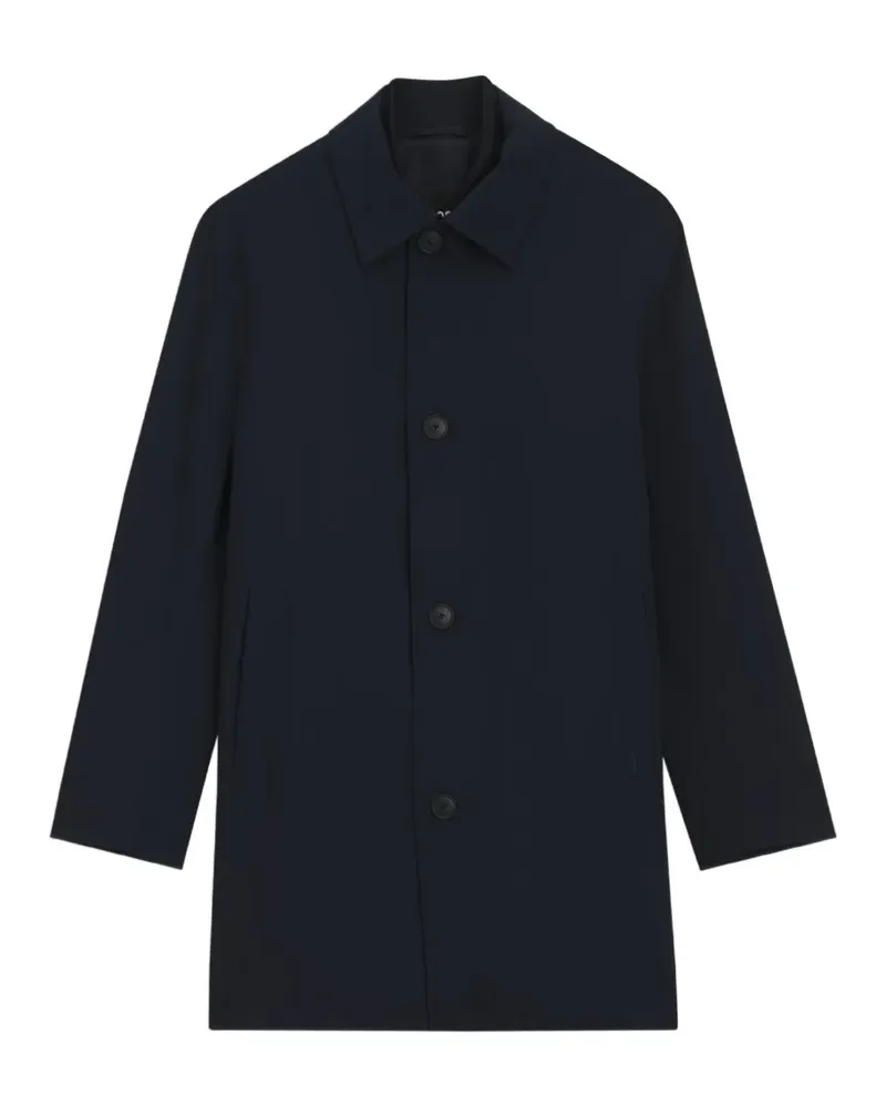 HUGO BOSS Geknöpfter Mantel - Blau Blau