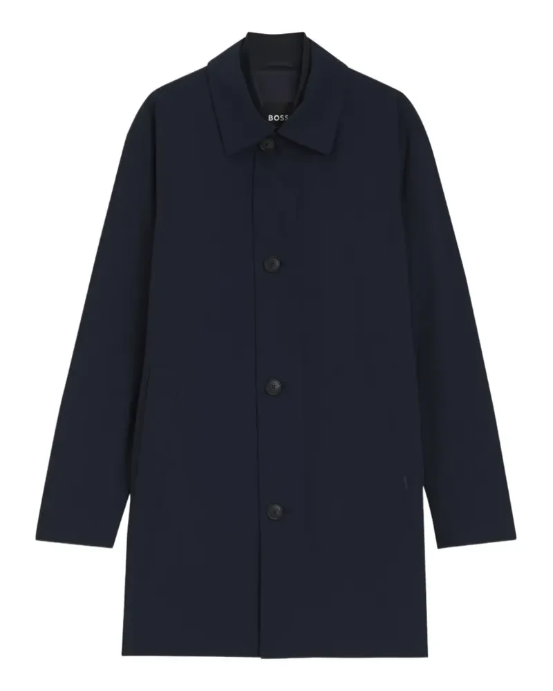 HUGO BOSS button-up collared coat - Blau Blau