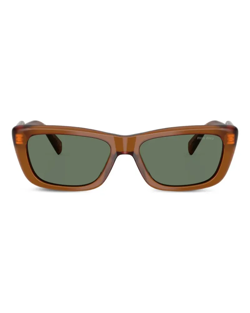 Miu Miu Eckige Sonnenbrille - Braun Braun