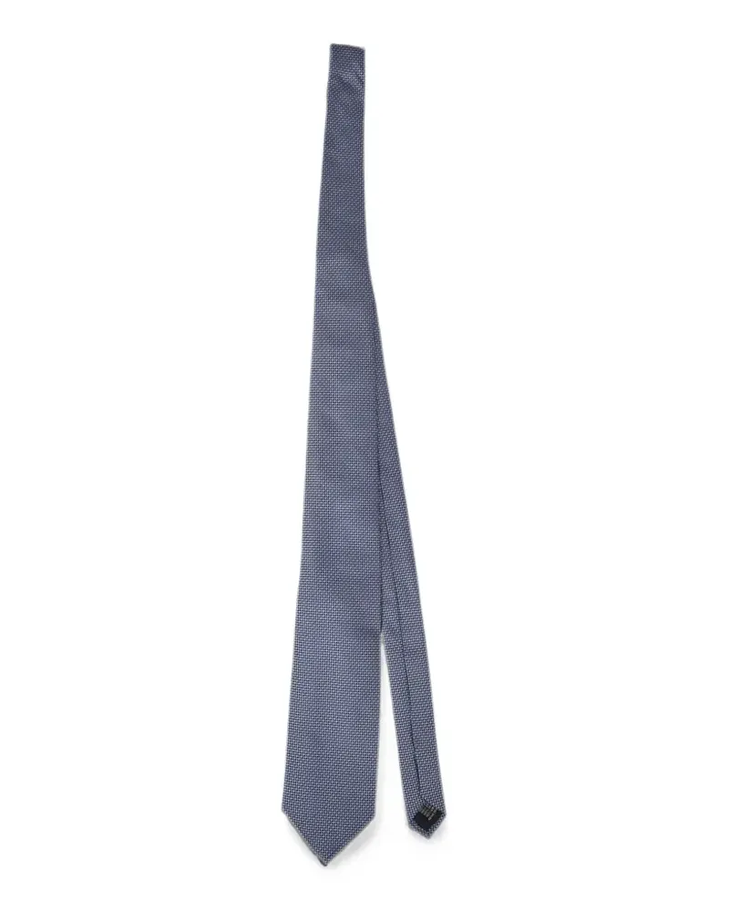 Pal Zileri micro-pattern tie - Blau Blau