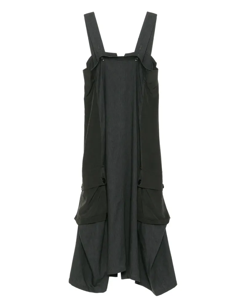 Yohji Yamamoto Kleid mit Taschen - Schwarz Schwarz