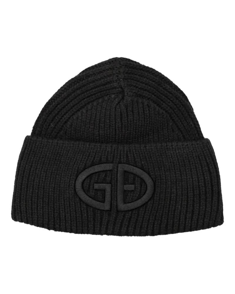 GOLDBERGH ribbed logo beanie - Schwarz Schwarz