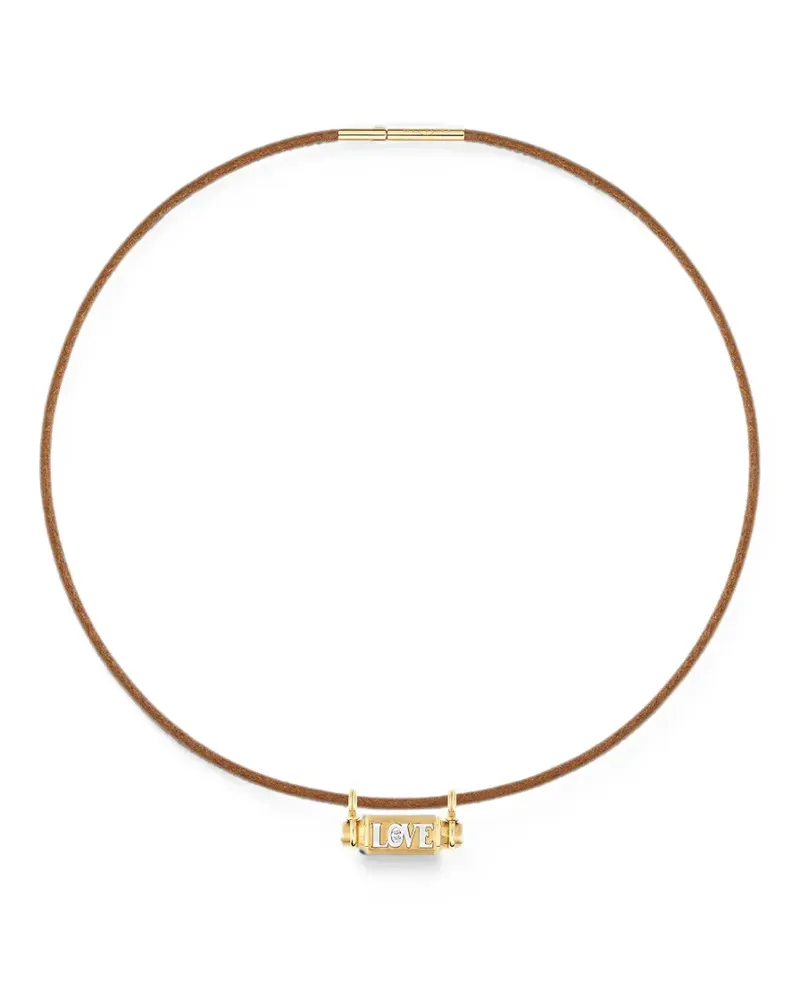 Marie Lichtenberg Love Smash Halskette mit Medaillon - Gold Gold