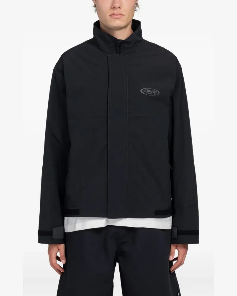 Stüssy MX logo-print jacket - Schwarz Schwarz