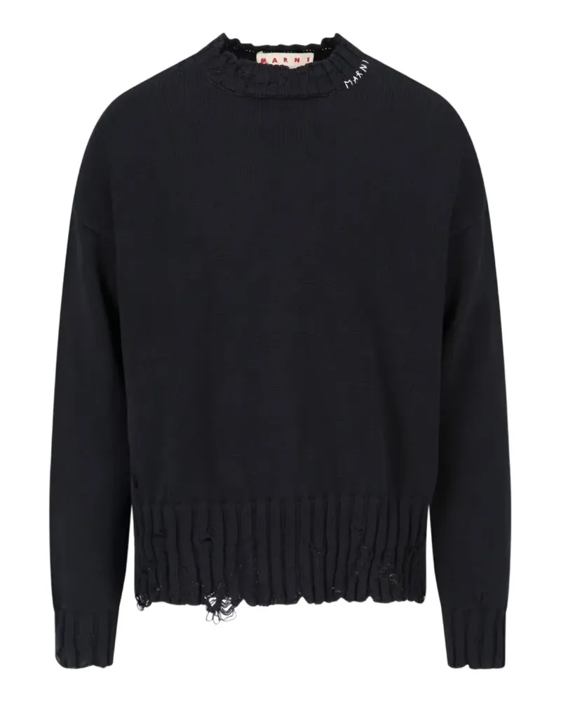Marni Twisted Pullover mit rundem Ausschnitt - Schwarz Schwarz
