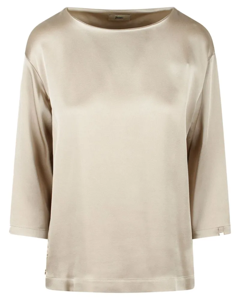 Herno Gewebtes Oberteil aus Satin - Nude Nude