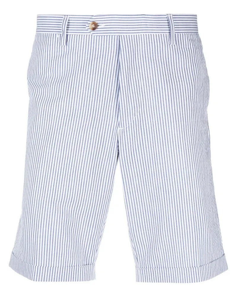 LARDINI Gestreifte Chino-Shorts Blau