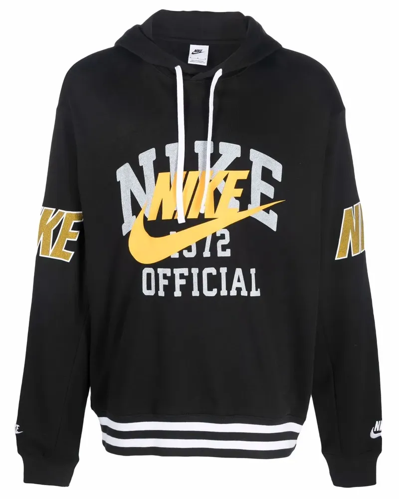 Nike Hoodie mit Logo-Print - Schwarz Schwarz