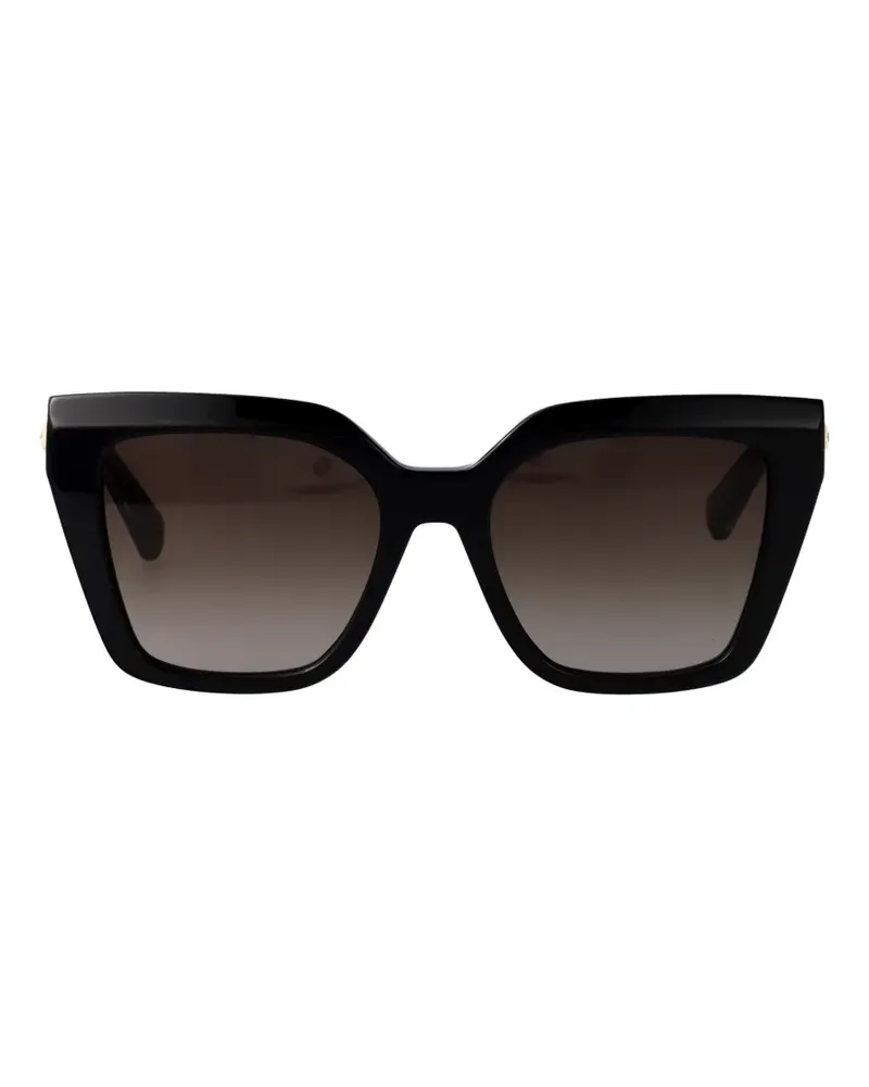 Longchamp square-frame bamboo-detail sunglasses - Schwarz Schwarz