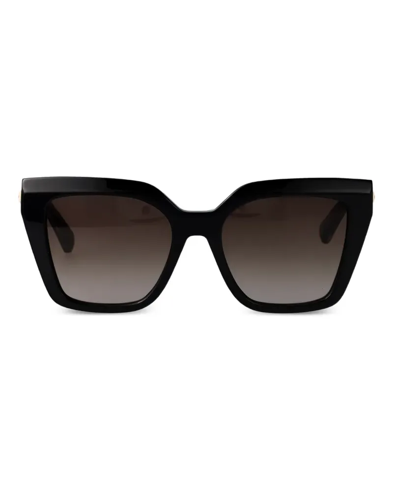 Longchamp square-frame bamboo-detail sunglasses - Schwarz Schwarz
