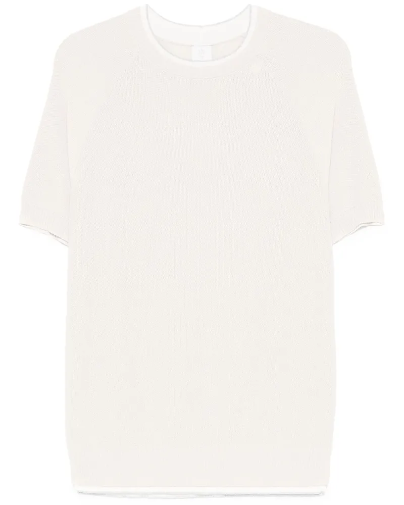 Eleventy Fein gestricktes T-Shirt - Nude Nude