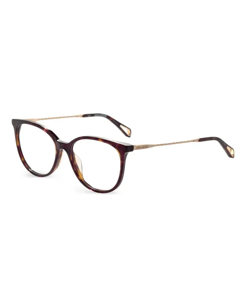 Zadig & Voltaire Runde Brille in Schildpattoptik - Braun Braun