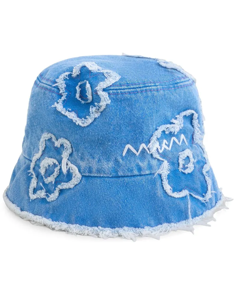 Marni Jeans-Fischerhut mit Blumenapplikation - Blau Blau