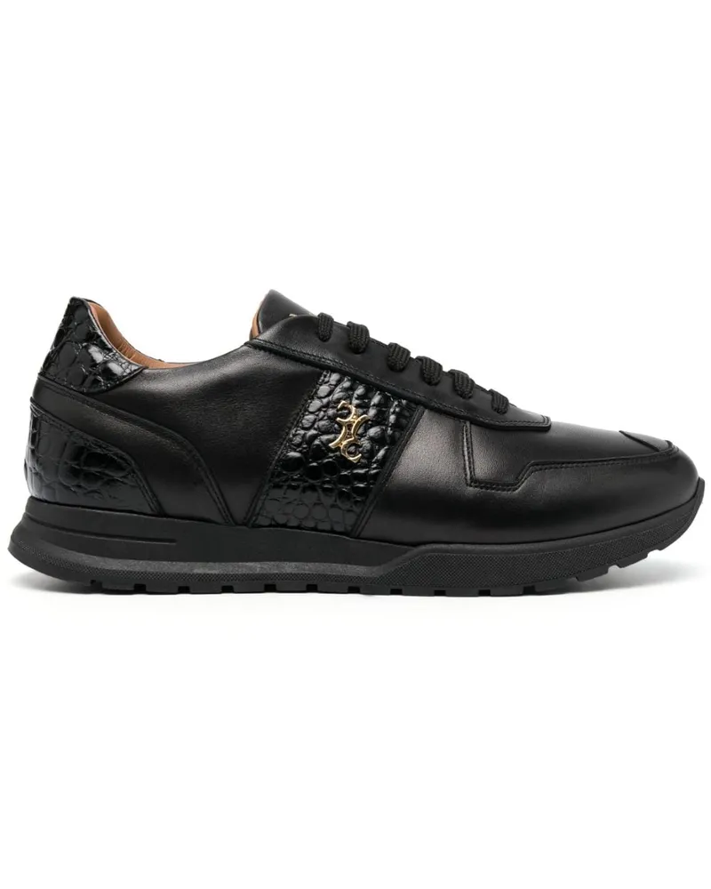 Billionaire Sneakers mit Kroko-Optik - Schwarz Schwarz