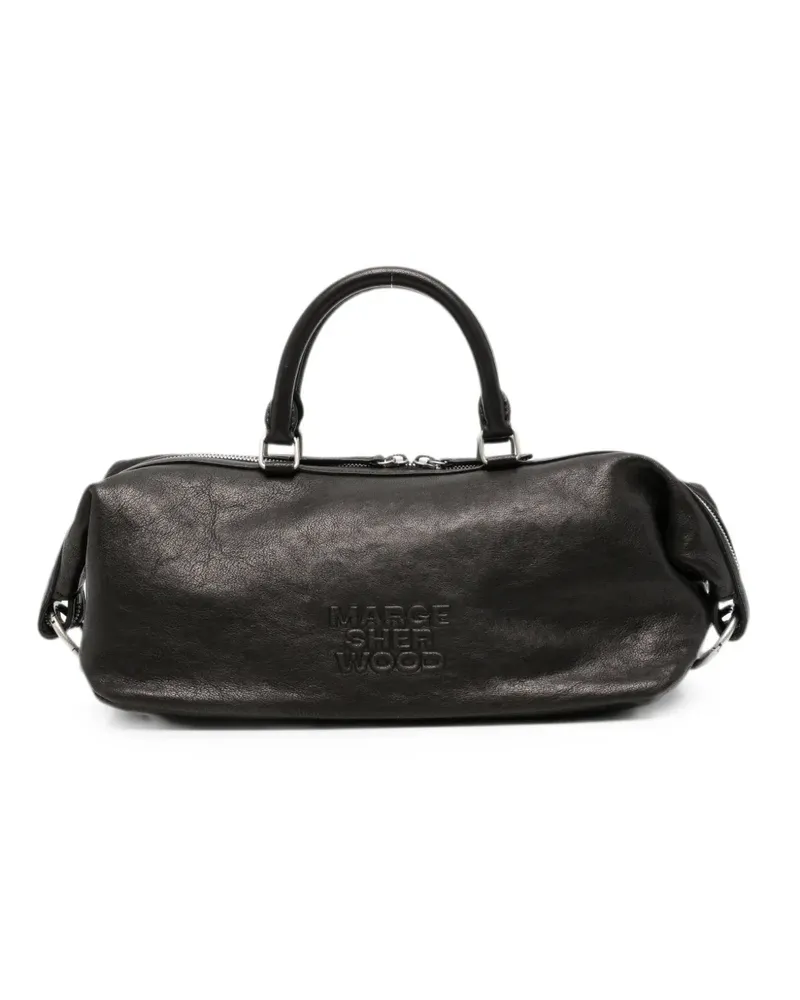 Marge Sherwood logo-embossed leather tote bag - Schwarz Schwarz