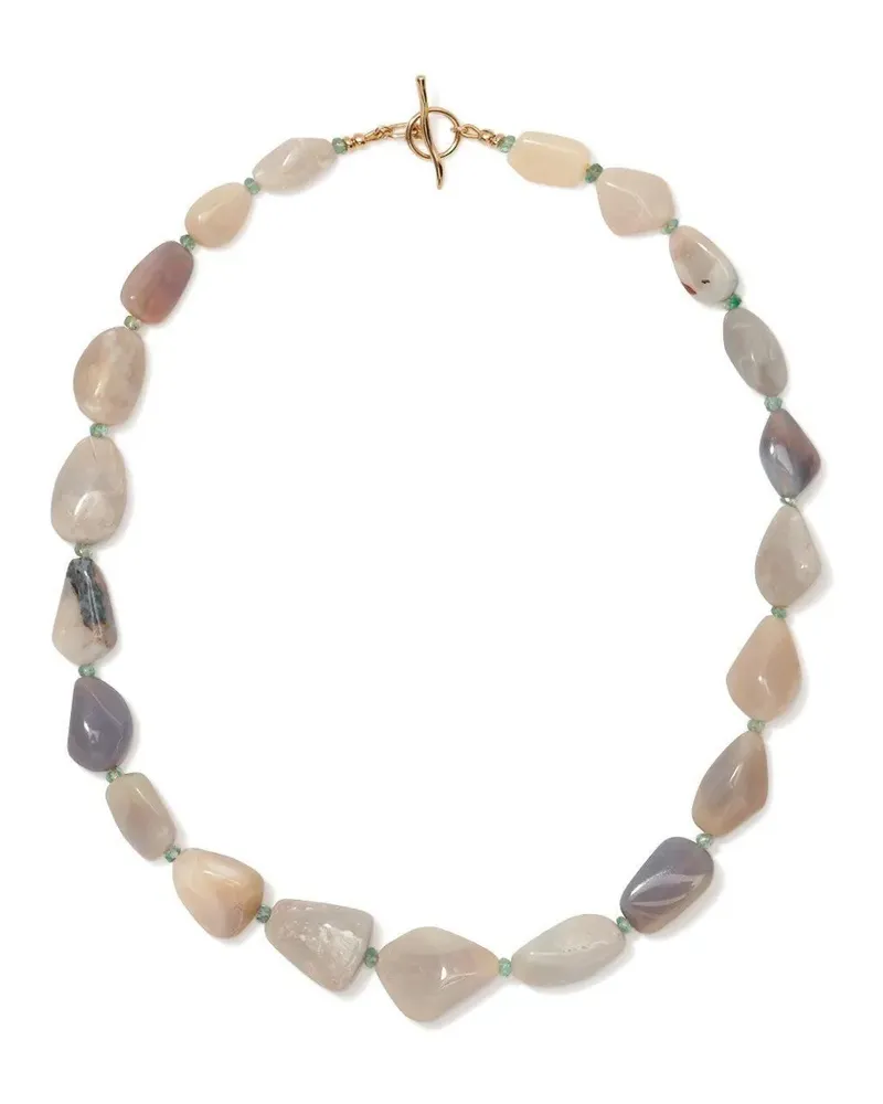 Lizzie Fortunato Australian-opal beaded necklace - Gold Gold