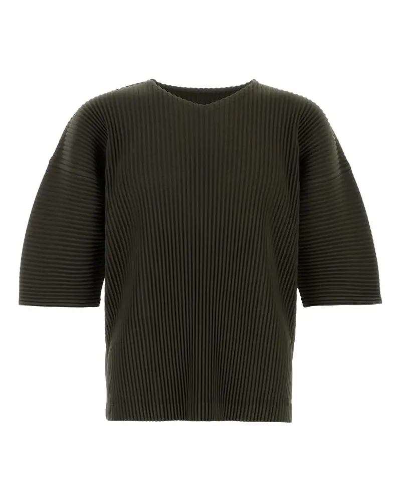 Issey Miyake T-Shirt mit Falten - Braun Braun