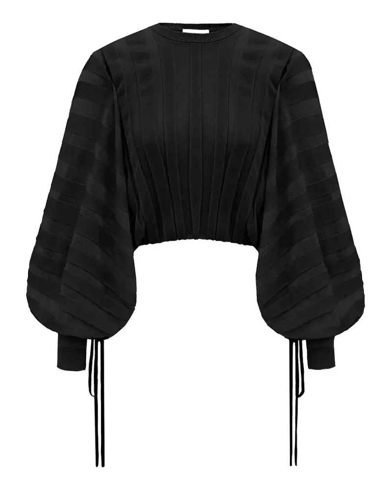 Zimmermann Valiant Pullover mit Faltenärmeln - Schwarz Schwarz