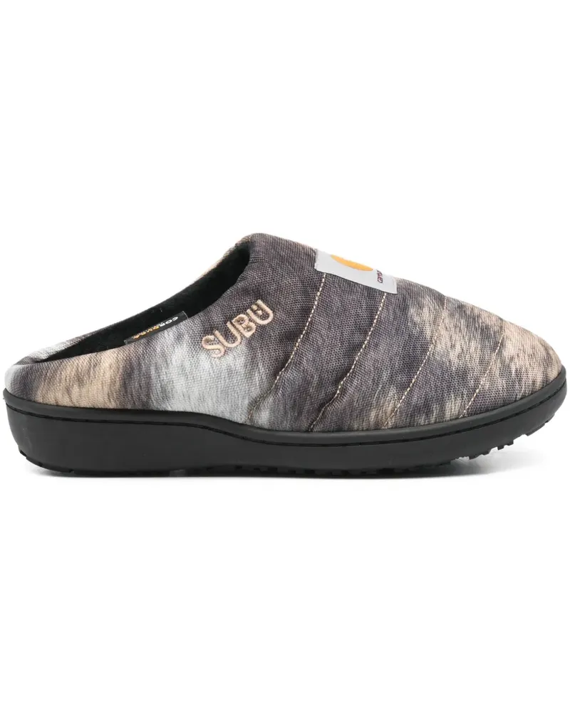 Carhartt WIP x Subu Slipper mit Muster - Braun Braun