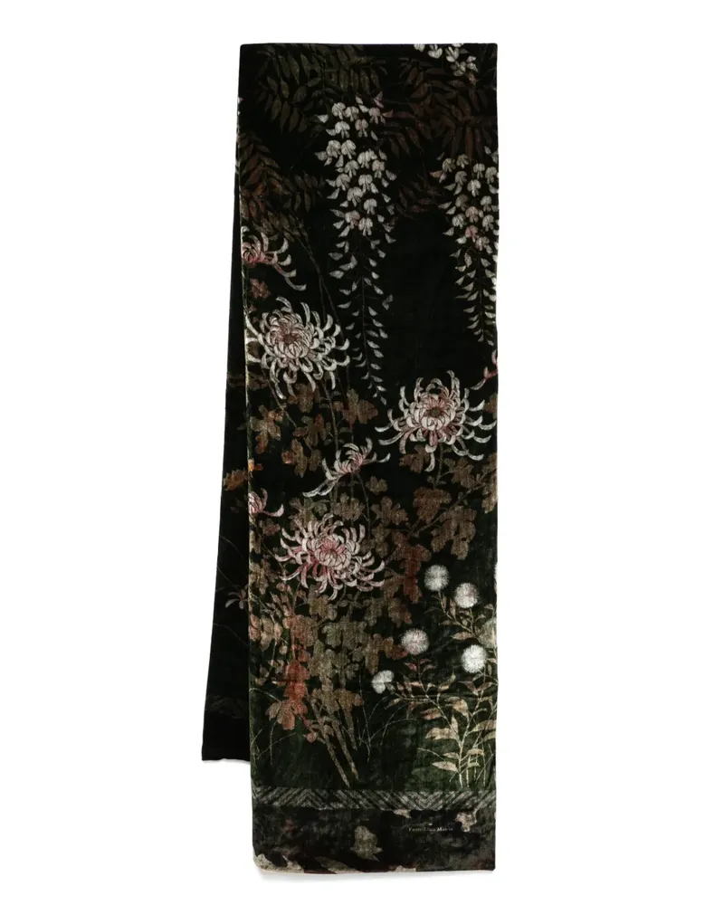 Pierre-Louis Mascia Schal mit Blumenmotiv - Grün Grün