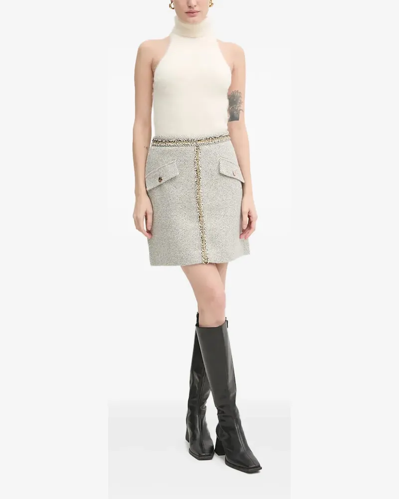 BRUUNS BAZAAR Rock aus Tweed - Grau Grau