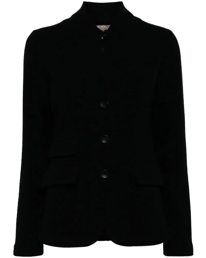 N.Peal Milano Blazer mit klassischem Kragen - Schwarz Schwarz