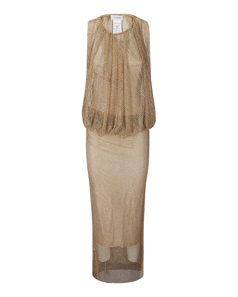 SPORTMAX Kleid aus Mesh im Layering-Look - Nude Nude