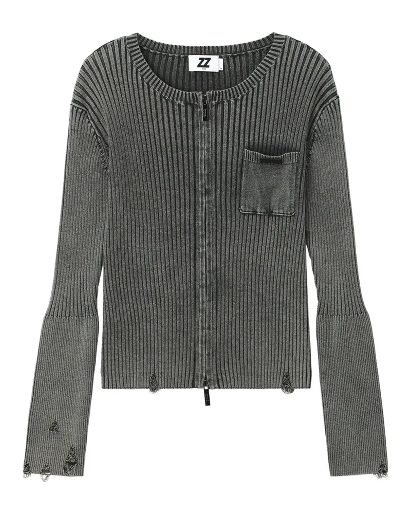 Izzue Cardigan im Distressed-Look - Grau Grau