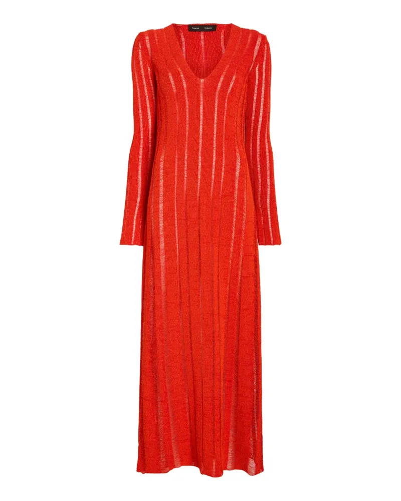 Proenza Schouler Maelle dress in drop needle tweed - Rot Rot