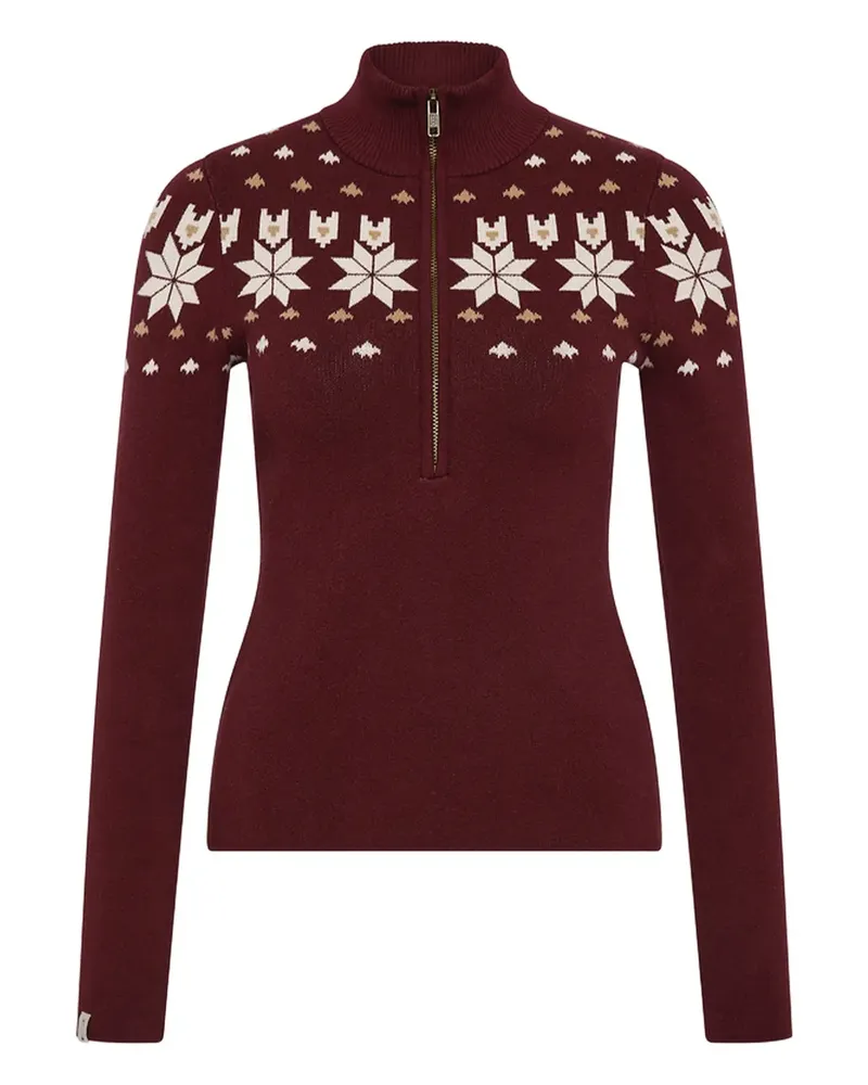 The Upside Pullover mit kurzem Reißverschluss - Rot Rot