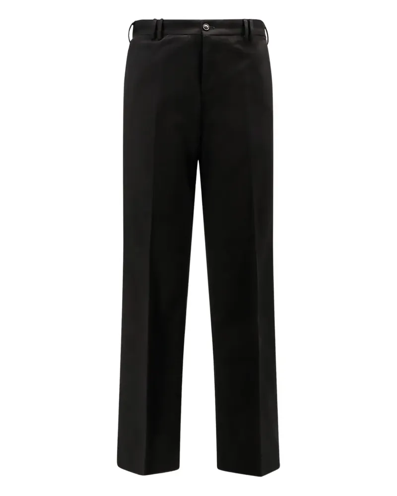 PT TORINO Straight-Leg-Hose mit Falten - Schwarz Schwarz
