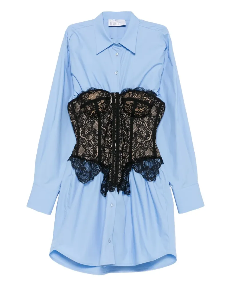 Giuseppe di Morabito Hemdkleid mit Spitze - Blau Blau