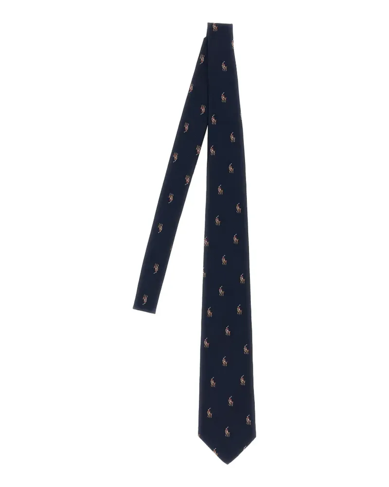 Ralph Lauren Pony Polo silk tie - Blau Blau