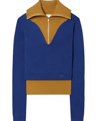 Tory Burch Pullover mit Logo-Stickerei Blau