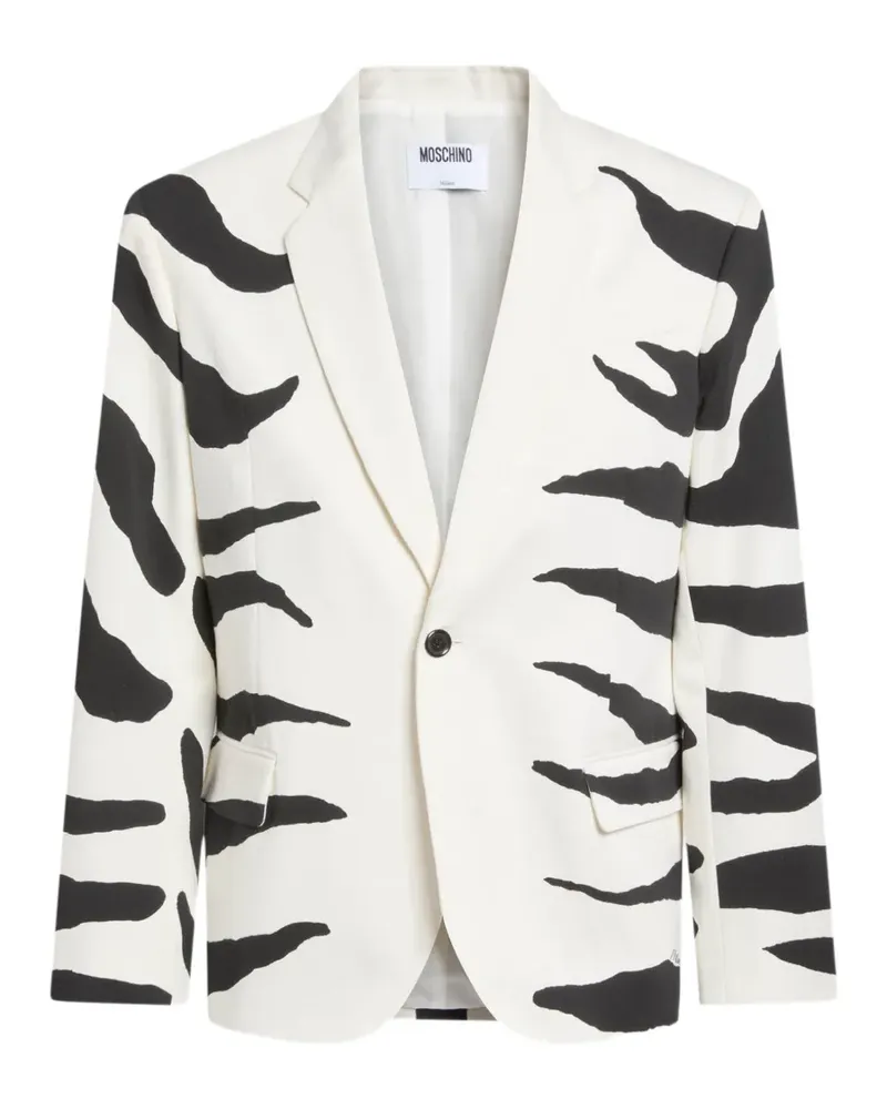 Moschino heavyweight printed cotton jacket - Weiß Weiß