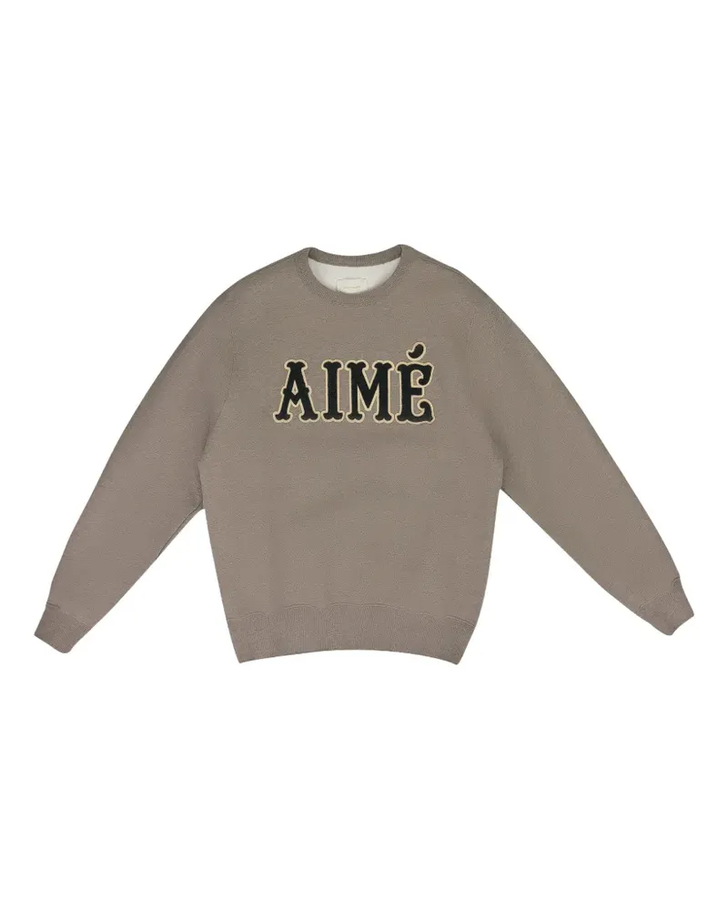 Aimé Leon Dore logo-appliqué crew-neck sweater - Nude Nude