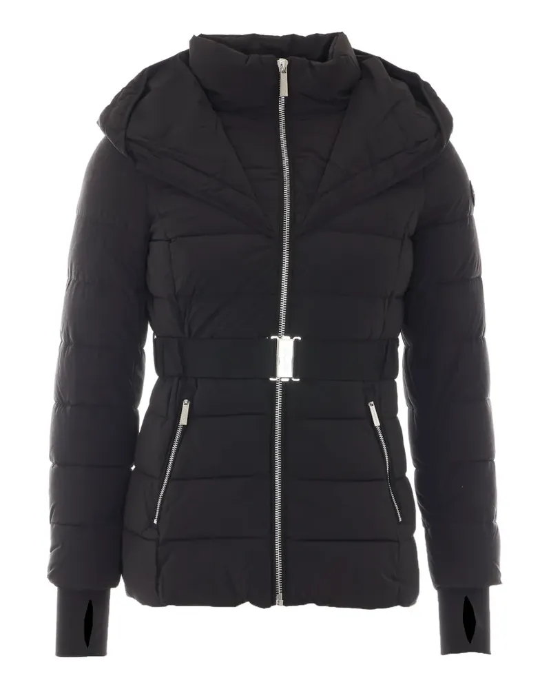 Michael Kors belted hooded puffer jacket - Schwarz Schwarz