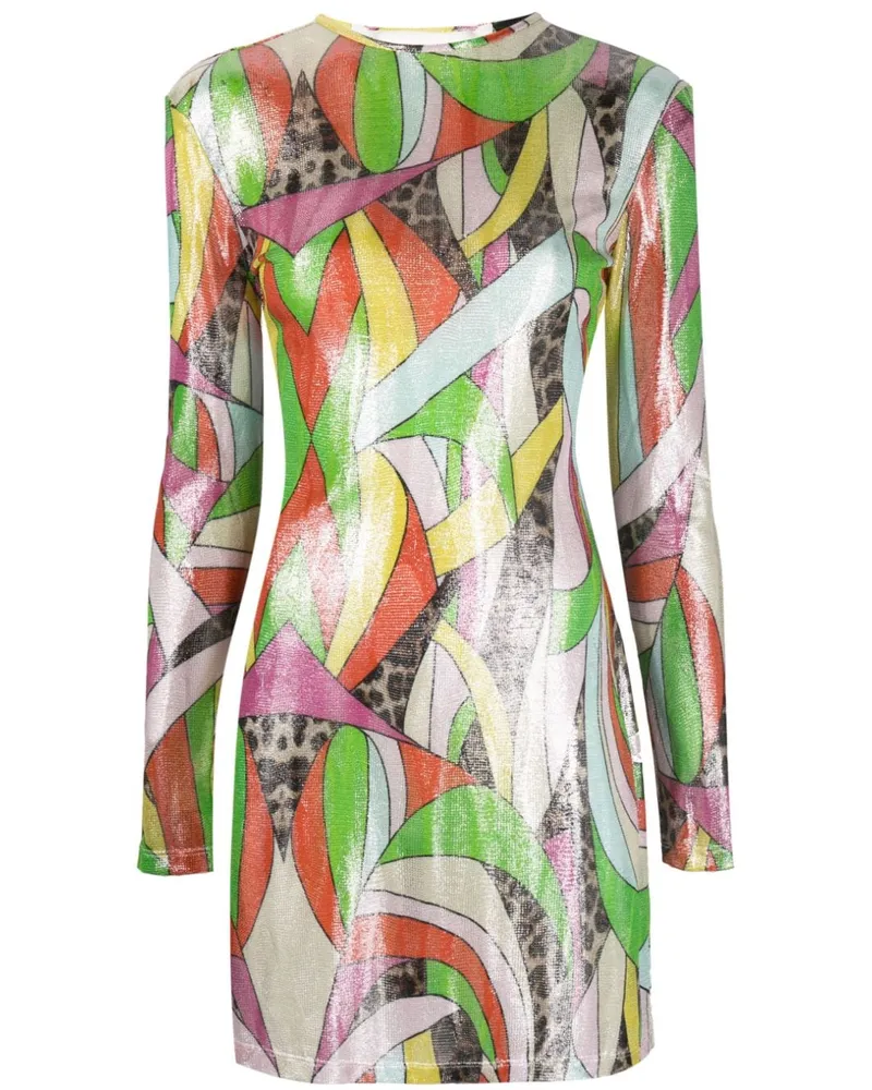 Philipp Plein Minikleid mit Print-Mix - Grün Grün