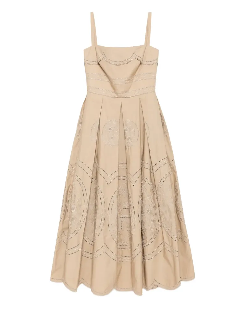 Elie Saab Besticktes Kleid - Grau Grau