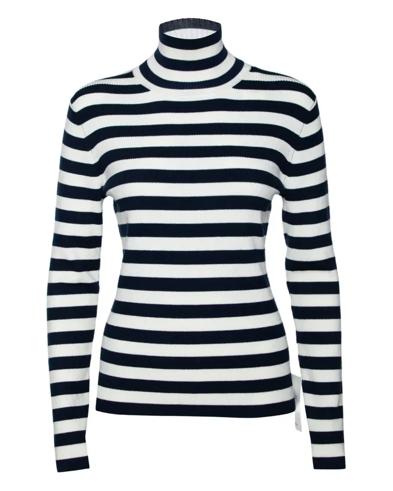 Tory Sport Gestreiftes Rollkragenoberteil - Blau Blau