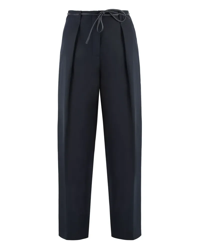 Yves Salomon Hose mit Gürtel - Blau Blau