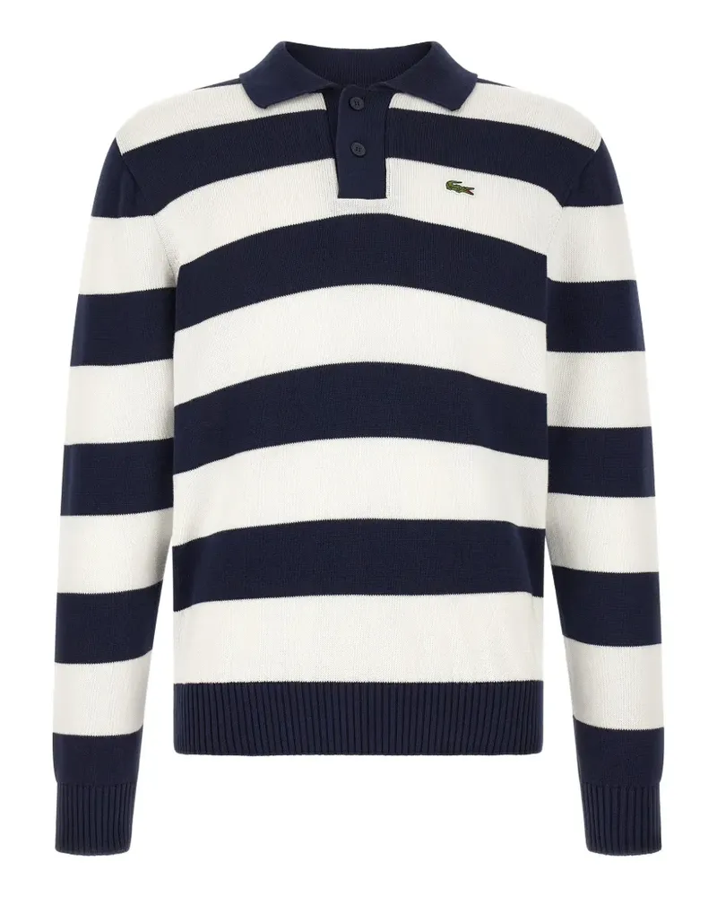 Lacoste Gestreiftes Poloshirt - Blau Blau