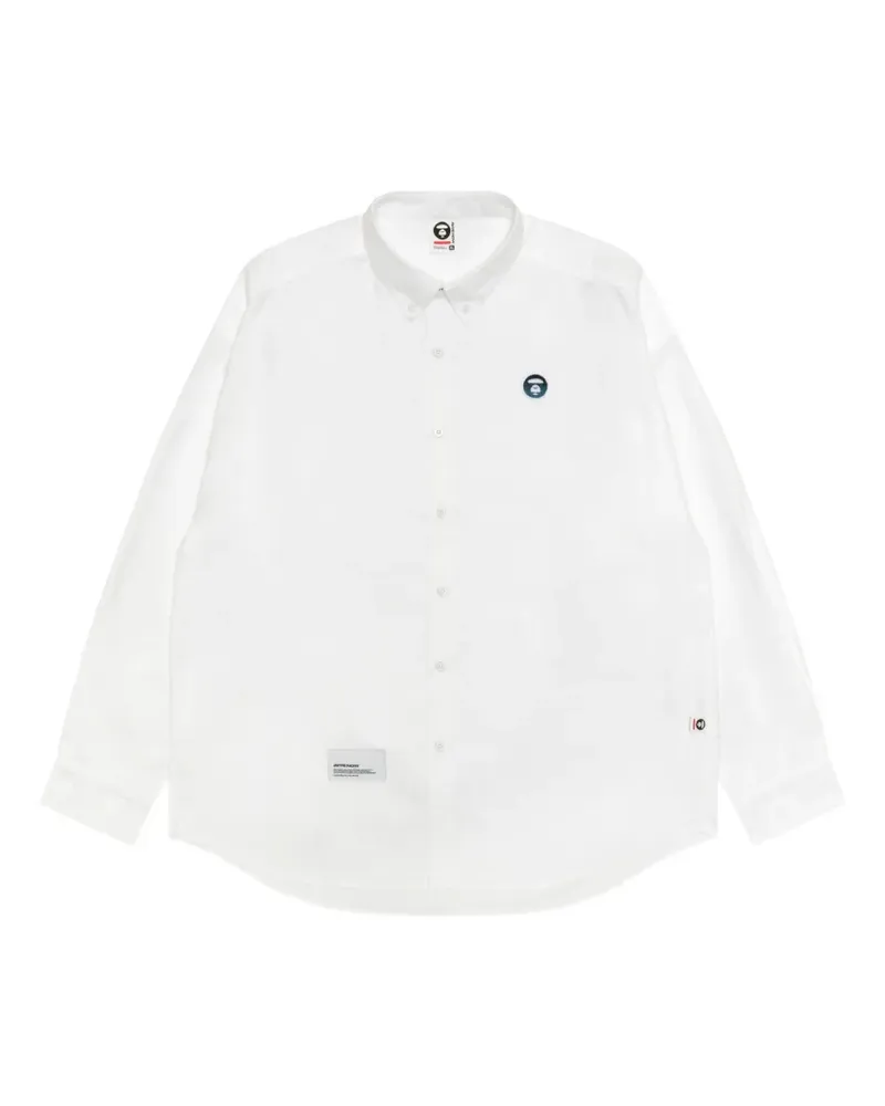 BAPE Hemd mit Moonface-Patch - Weiß Weiß