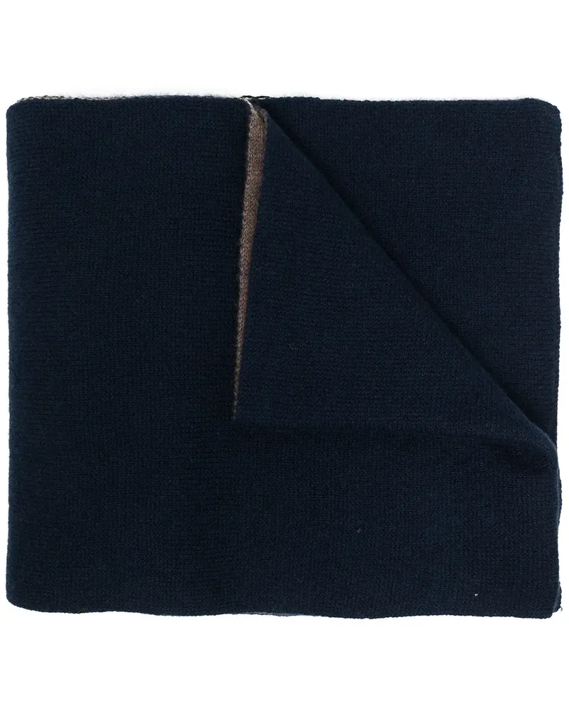 Dell'oglio Zweifarbiger Kaschmirschal - Blau Blau