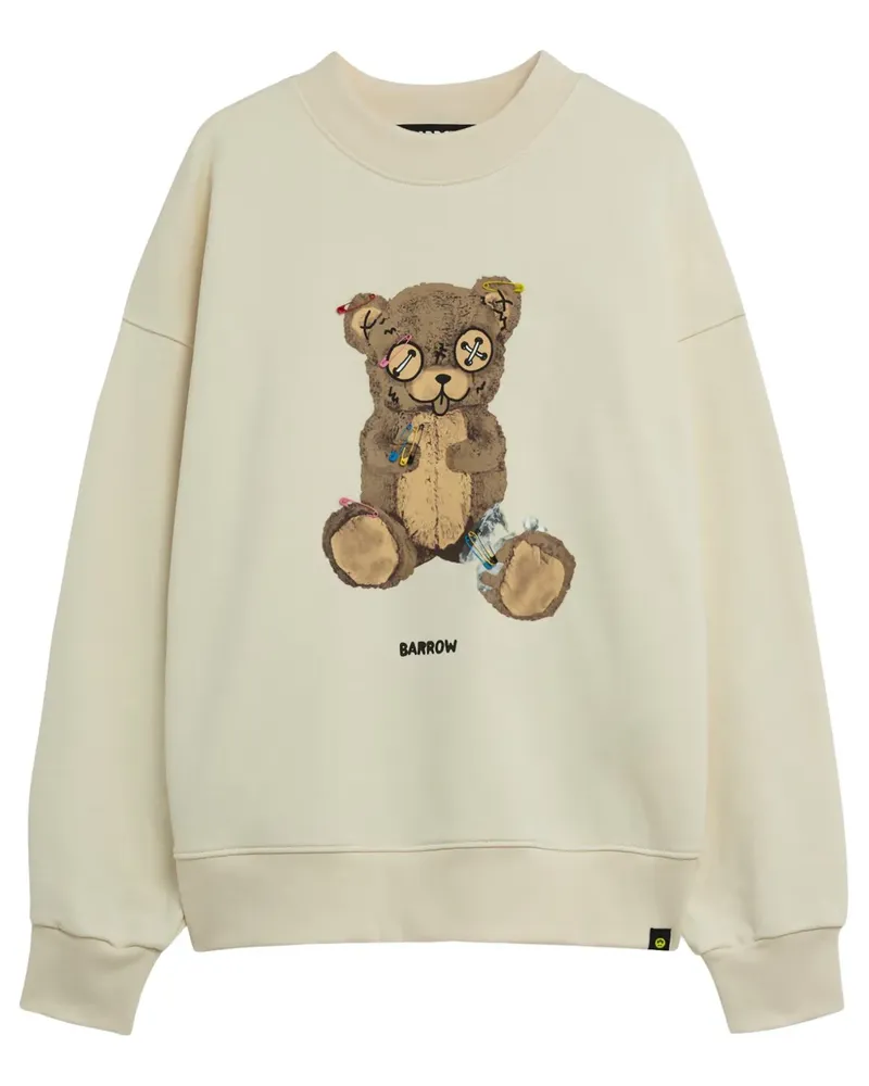 BARROW Sweatshirt mit Teddy-Motiv - Weiß Weiß