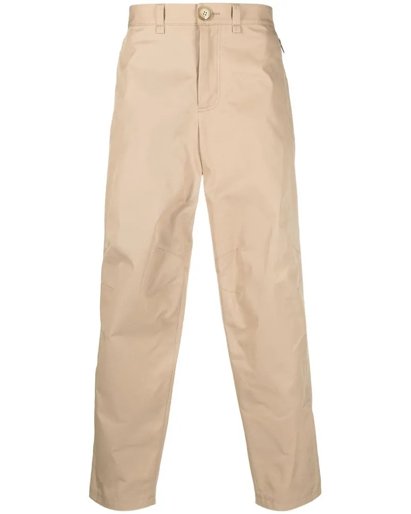 Lanvin Gerade Hose mit Reißverschlüssen - Braun Braun